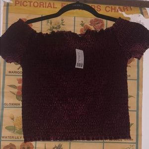 Off the Shoulder Red Wine Urban Outfitters Top❤️❤️